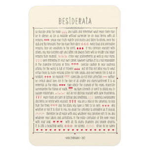 Inspirera dikt för Desiderata Magnet