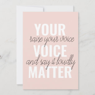 inspirera din röstmatchningsrörelse - citat julkort