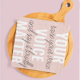 inspirera din röstmatchningsrörelse - citat kökshandduk