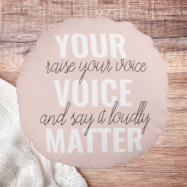 inspirera din röstmatchningsrörelse - citat rund kudde