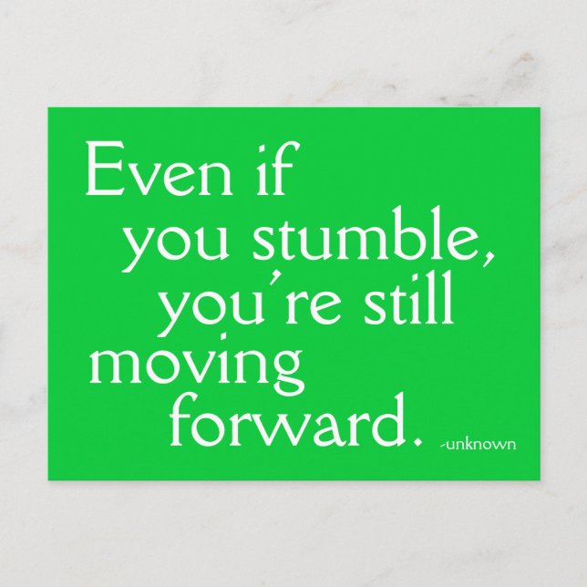 Inspirera framgång -  Motivations vykort (Framsida)