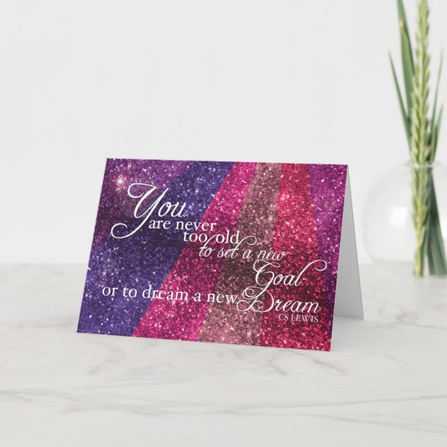 Inspirera Glittery hälsningkort Kort (Framsida)