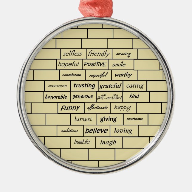 Inspirera grafittiprydnad julgransprydnad metall (Framsidan)