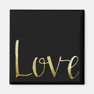 Inspirera guld och svart Glam kärlek Magnet