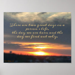 Inspirera! Härlig solnedgång! Poster