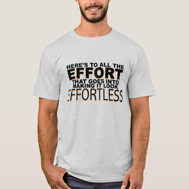Inspirera hårt arbetetröja tee (Framsida)