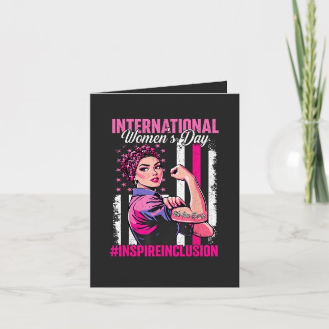 Inspirera inkludering 8 mars internationell  helgkort (Framsida)