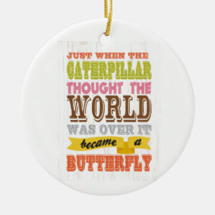 Inspirera konst - Caterpillar Julgransprydnad Keramik