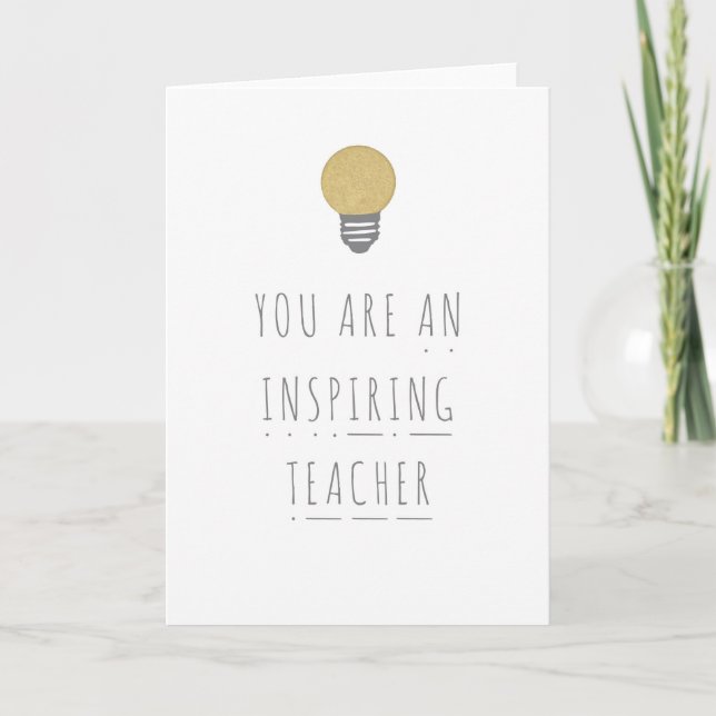 Inspirera kort för lärareakustikhälsning (Framsida)