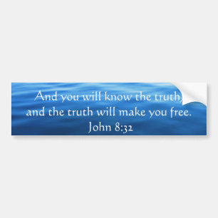 Inspirera kristet citationstecken - John 8:32 Bildekal