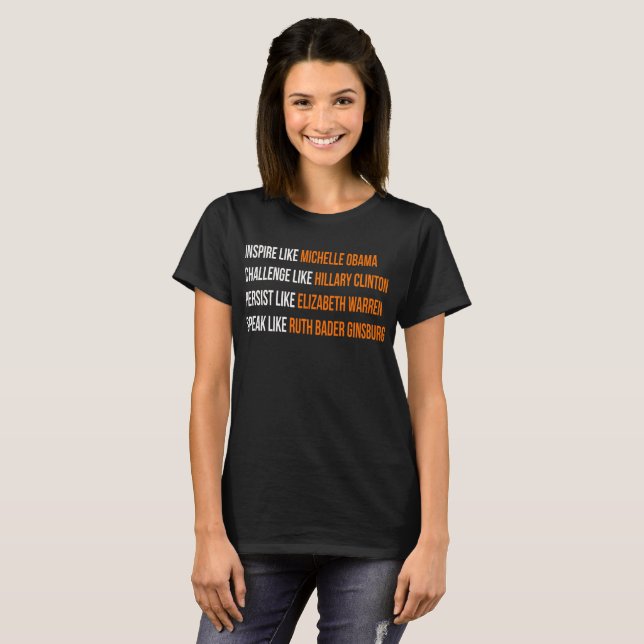 Inspirera lika Michelle Obama Tee Shirt (Hel framsida)