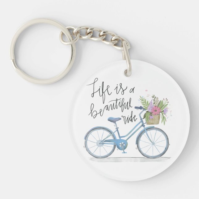 Inspirera liv är en härlig ritt Keychain (Framsidan)