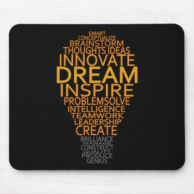 Inspirera ljus kulaanpassningsbarmousepad musmatta (Framsidan)