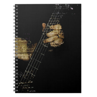 Inspirera lyrisk gitarr anteckningsbok med spiral