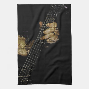 Inspirera lyrisk gitarr kökshandduk