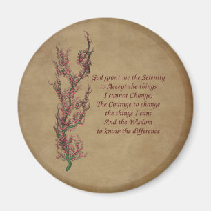 Inspirera magnet för blommaSerenitybön
