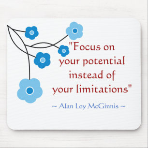 Inspirera Motivational citationstecken Mousepad Musmatta