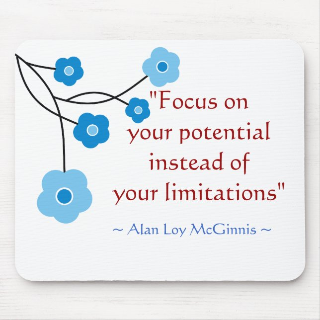 Inspirera Motivational citationstecken Mousepad Musmatta (Framsidan)