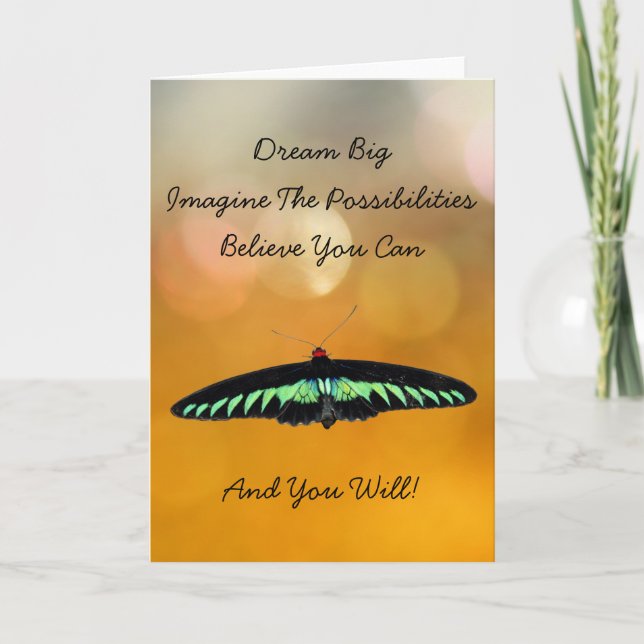 Inspirera Motivational uppmuntran Kort (Framsida)