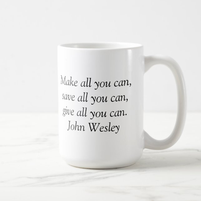 Inspirera mugg - John Wesley citationstecken (Höger)