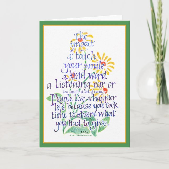 Inspirera notera kort - få effekt av ett handlag (Framsida)