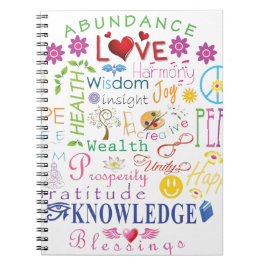 Inspirera ord anteckningsbok med spiral