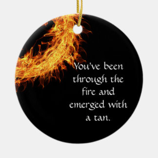 Inspirera överlevandemeddelande julgransprydnad keramik