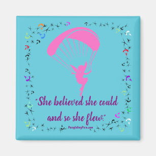 Inspirera Paraglidingskälmskt naturväxenmagnet Magnet