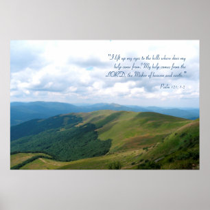 Inspirera Psalm 121; 1-2 Poster