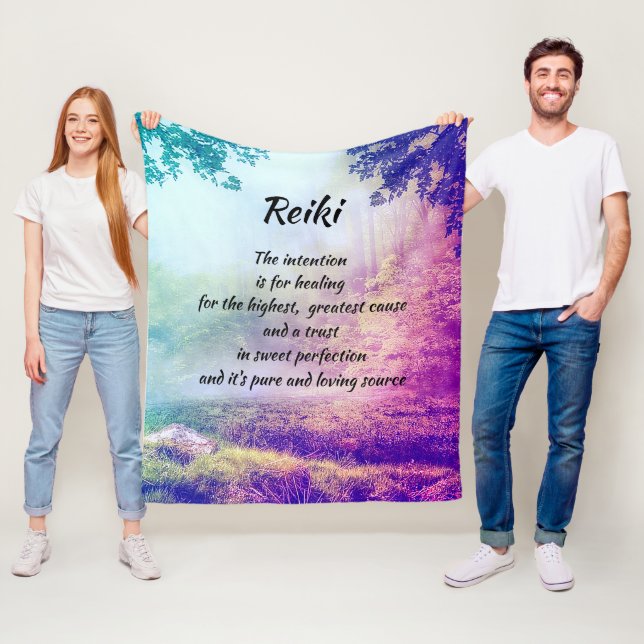 Inspirera Reiki läka Fleecefilt (På plats)