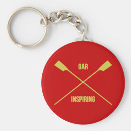 Inspirera röda slogan för Oar och korsade oars Nyckelring
