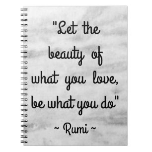 Inspirera Rumi citationstecken Anteckningsbok