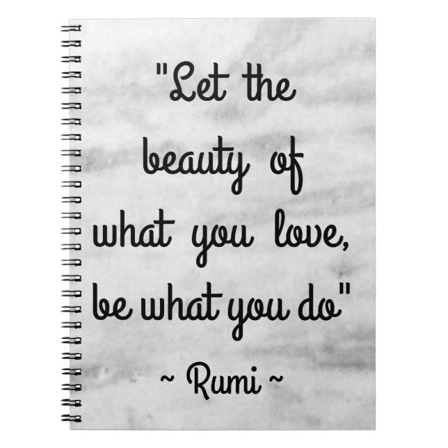 Inspirera Rumi citationstecken Anteckningsbok (Framsidan)