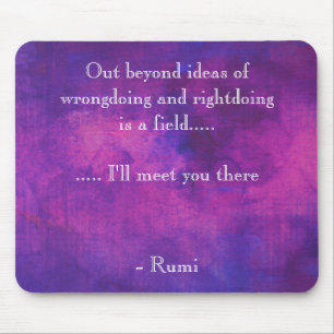 Inspirera Rumi citationstecken på lilaabstrakt Musmatta
