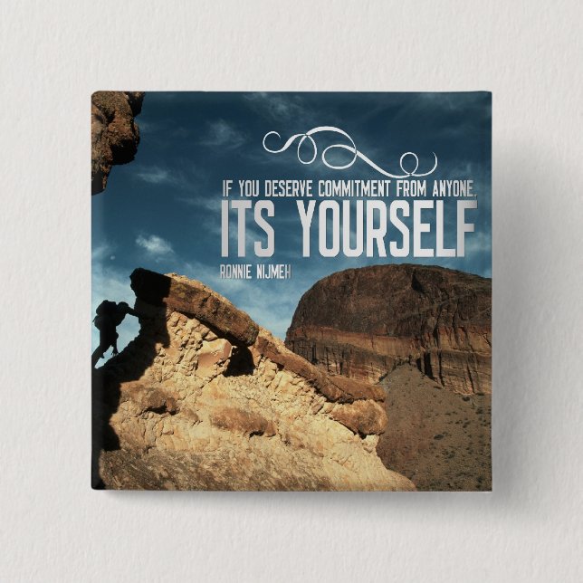 Inspirera självförpliktelse knäppas knapp (Framsida)