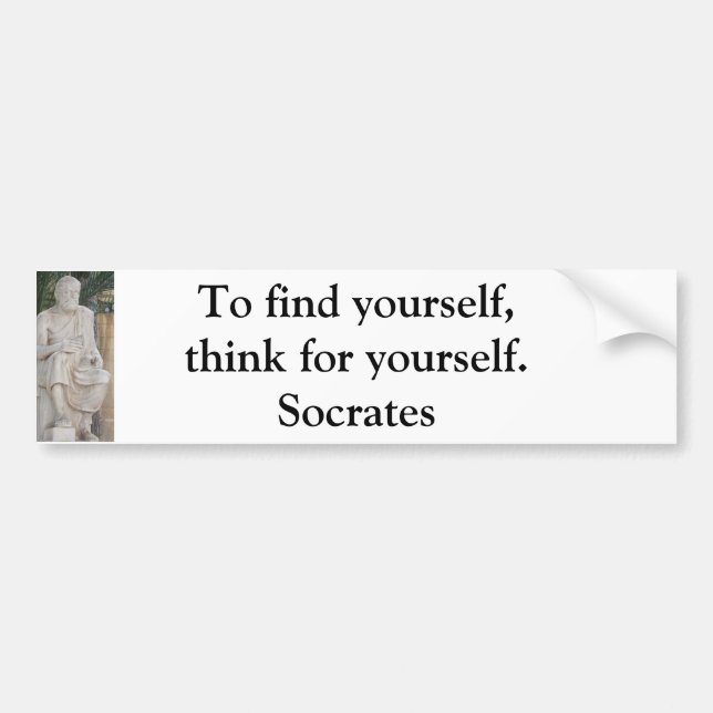 Inspirera Socrates-citationstecken Bildekal (Framsidan)