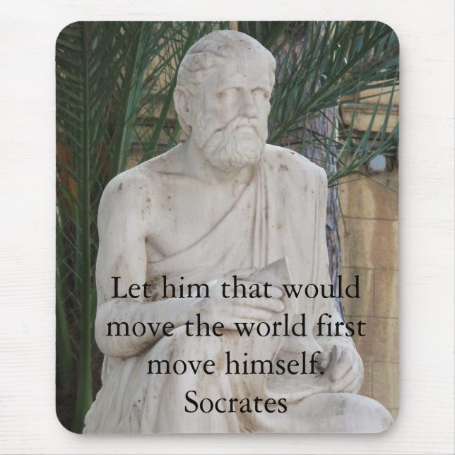 Inspirera Socrates-citationstecken Musmatta (Framsidan)
