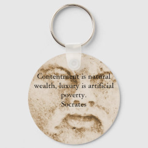 Inspirera Socrates-citationstecken Nyckelring