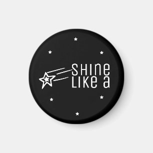 Inspirera svart typografimagnet magnet