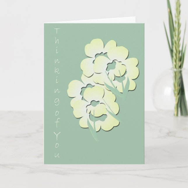 Inspirera tänkande av dig hälsningkort kort (Framsida)