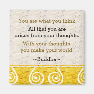 Inspirera tankeBuddha citationstecken Magnet