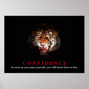 Inspirera tigerförtroendecitationstecken poster