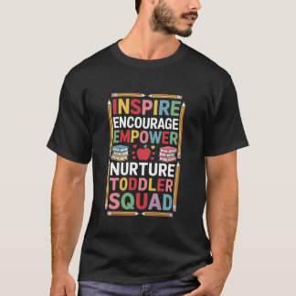 Inspirera Uppmuntrar Styrka Motivera Utbilda, Skol T Shirt
