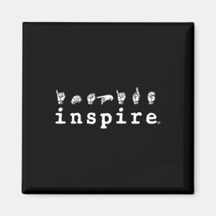 inspirera varumärke ASL American Sign Language Döv Magnet