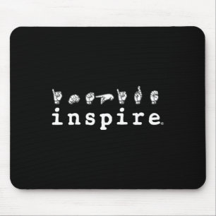 inspirera varumärke ASL American Sign Language Döv Musmatta
