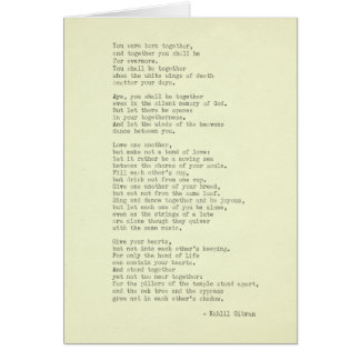 Inspirera verkligt skrivmaskinscitationstecken hälsningskort