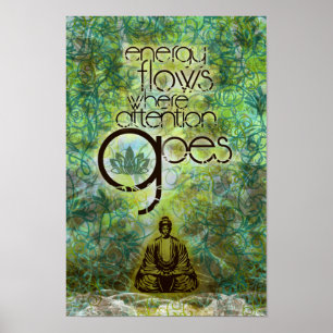 Inspirera yogastudiodesign - energiflöden poster