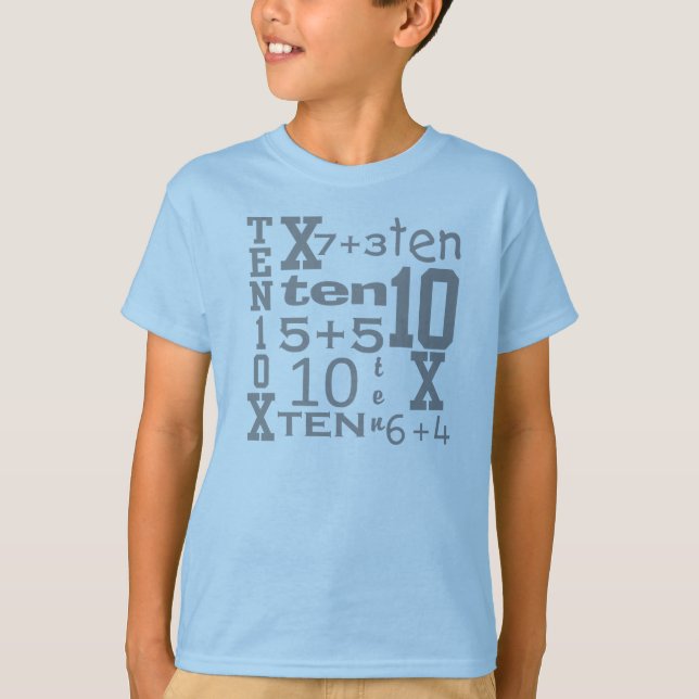 Inspirerad 10th FÖDELSEDAG för anpassadeROLIGT tio T Shirt (Framsida)