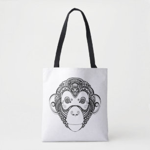 Inspirerad apadesign 2 tygkasse