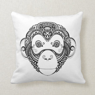 Inspirerad apadesign kudde